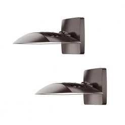 350-Watt Equivalent Integrated LED Bronze Outdoor Residential Wall Pack Light, 5000 Lumens (2-Pack) by PROBRITE