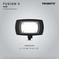 350-Watt Equivalent Integrated LED Bronze Outdoor Residential Wall Pack Light, 5000 Lumens (2-Pack) by PROBRITE -KOHLER Sale Store bronze probrite flood lights fsnx50 pc 4k bz 2pk 66 1000