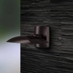 50-Watt Integrated LED Bronze Outdoor Residential Wall Pack Light, 5000 Lumens by PROBRITE -KOHLER Sale Store bronze probrite flood lights fsnx50 pc 4k bz c3 1000