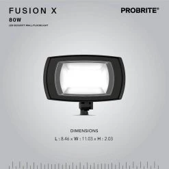 550-Watt Equivalent Integrated LED Bronze Outdoor Wall Pack Light, 8000 Lumens, 4000K Bright White (2-Pack) by PROBRITE -KOHLER Sale Store bronze probrite flood lights fsnx80 pc 4k bz 2pk 66 1000