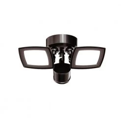 30-Watt Bronze Outdoor Integrated LED Twin Head Motion-Activated Flood Light, 3000 Lumens by PROBRITE -KOHLER Sale Store bronze probrite flood lights fsxd30 ms 4k bz 77 1000