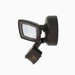 30-Watt Bronze Outdoor Integrated LED Twin Head Motion-Activated Flood Light, 3000 Lumens by PROBRITE -KOHLER Sale Store bronze probrite flood lights fsxd30 ms 4k bz a0 1000