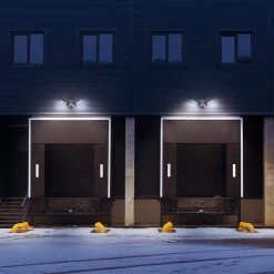 30-Watt Bronze Outdoor Integrated LED Flood Light, 3000 Lumens, Twin Head Flood Light (2-Pack) by PROBRITE -KOHLER Sale Store bronze probrite flood lights fsxd30 pc 4k bz 2pk 4f 1000