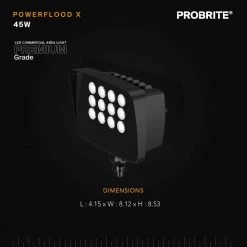 45-Watt Bronze Outdoor Integrated LED Commercial Flood Light, 5000 Lumens by PROBRITE -KOHLER Sale Store bronze probrite flood lights pwrfx45 pc 4k bz 66 1000
