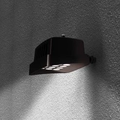 45-Watt Bronze Outdoor Integrated LED Commercial Flood Light, 5000 Lumens by PROBRITE -KOHLER Sale Store bronze probrite flood lights pwrfx45 pc 4k bz c3 1000