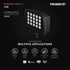 70-Watt Bronze Outdoor Integrated LED Commercial Flood Light, 8000 Lumens by PROBRITE 17 70-Watt Bronze Outdoor Integrated LED Commercial Flood Light, 8000 Lumens by PROBRITE -KOHLER Sale Store bronze probrite flood lights pwrfx70 pc 4k bz 1d 1000
