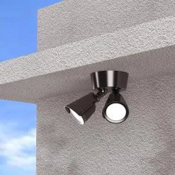 150-Watt Equivalent Bronze Outdoor Integrated LED Twin Head 5 CCT Tunable Security Light (4-Pack) by PROBRITE -KOHLER Sale Store bronze probrite flood lights stlr22 pc 5cct bz 4pk 4f 1000