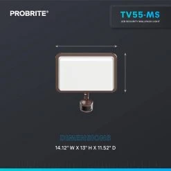 400-Watt Equivalent 60-Degree Bronze Motion Activated Outdoor Integrated LED Large Flood Light, 4000K by PROBRITE 12 400-Watt Equivalent 60-Degree Bronze Motion Activated Outdoor Integrated LED Large Flood Light, 4000K by PROBRITE -KOHLER Sale Store bronze probrite flood lights tv55 4k ms bz 66 1000