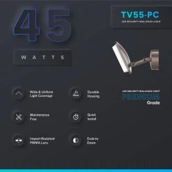 400-Watt Equivalent 60-Degree Bronze Dusk to Dawn Outdoor Integrated LED Large Flood Light, 4000K by PROBRITE 9 400-Watt Equivalent 60-Degree Bronze Dusk to Dawn Outdoor Integrated LED Large Flood Light, 4000K by PROBRITE -KOHLER Sale Store bronze probrite flood lights tv55 4k pc bz 40 1000