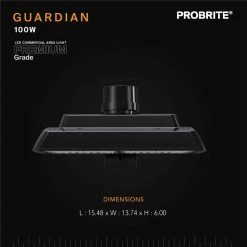 100-Watt Bronze Outdoor Integrated LED Commercial High Output Area Light, 13500 Lumens by PROBRITE -KOHLER Sale Store bronze probrite parking lot lights grd100 pc 4k bz 66 1000