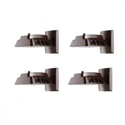 300-Watt Equivalent Bronze Outdoor Integrated LED Dusk to Dawn Flood Light with Wall Mount, 4000K (4-Pack) by PROBRITE