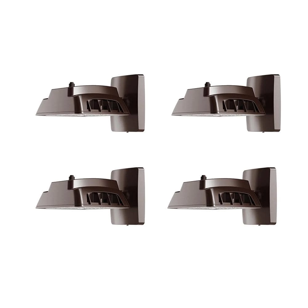 300-Watt Equivalent Bronze Outdoor Integrated LED Dusk to Dawn Flood Light with Wall Mount, 4000K (4-Pack) by PROBRITE 1 300-Watt Equivalent Bronze Outdoor Integrated LED Dusk to Dawn Flood Light with Wall Mount, 4000K (4-Pack) by PROBRITE