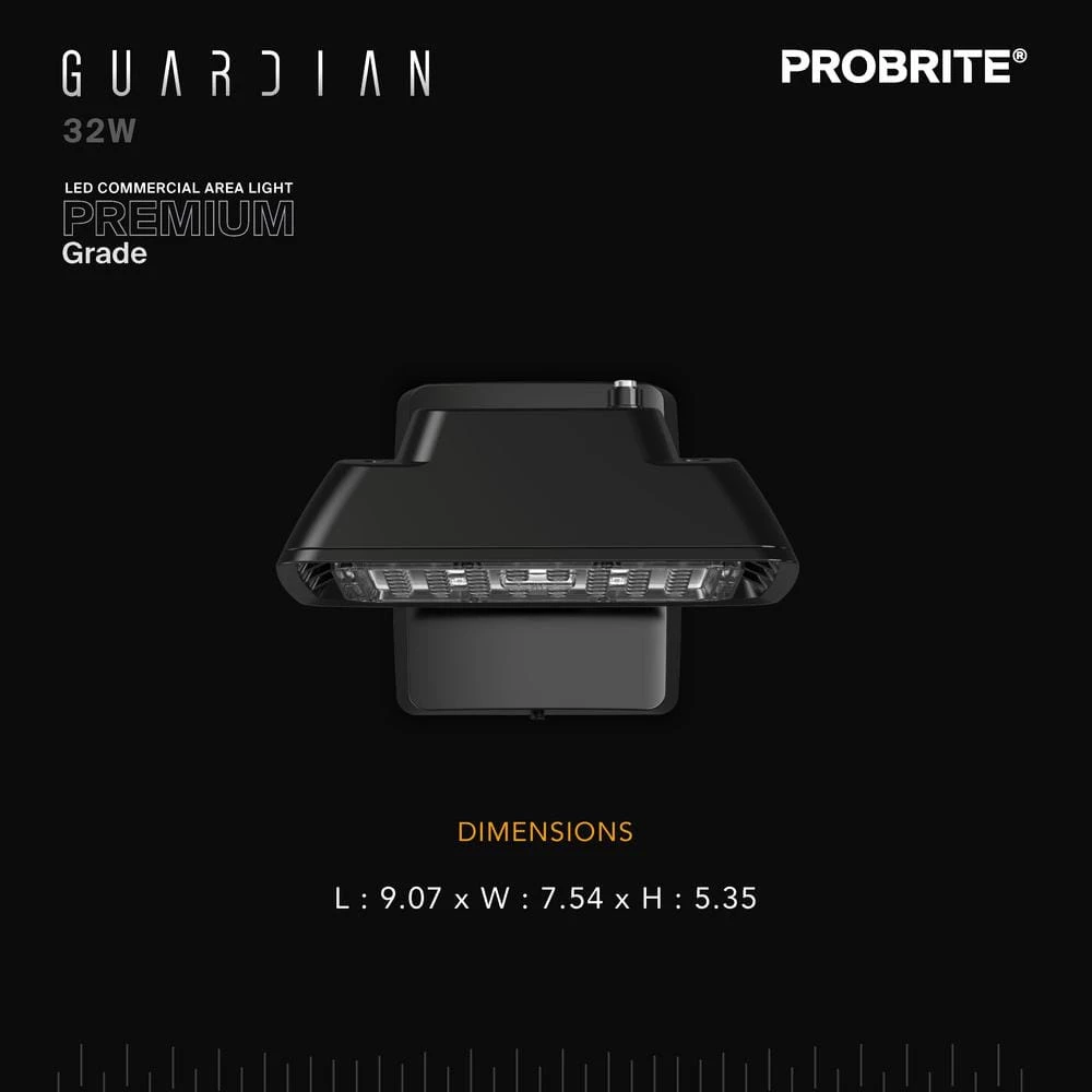 300-Watt Equivalent Bronze Outdoor Integrated LED Dusk to Dawn Flood Light with Wall Mount, 4000K (4-Pack) by PROBRITE 6 300-Watt Equivalent Bronze Outdoor Integrated LED Dusk to Dawn Flood Light with Wall Mount, 4000K (4-Pack) by PROBRITE - Image 6