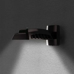 600-Watt Equivalent Bronze Outdoor Integrated Dusk to Dawn LED Flood Light with Wall Mount, 4000K (4-Pack) by PROBRITE -KOHLER Sale Store bronze probrite parking lot lights grd64 pc 4k bz 4pk c3 1000