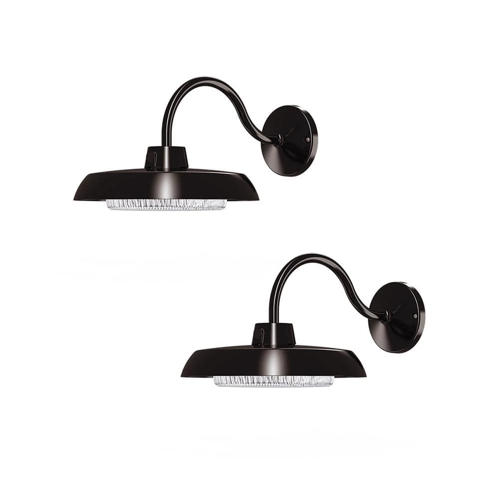 550-Watt Equivalent Outdoor Integrated LED Bronze Flood Light, 8000 Lumens, Barn Dusk to Dawn Light (2-Pack) by PROBRITE 1 550-Watt Equivalent Outdoor Integrated LED Bronze Flood Light, 8000 Lumens, Barn Dusk to Dawn Light (2-Pack) by PROBRITE