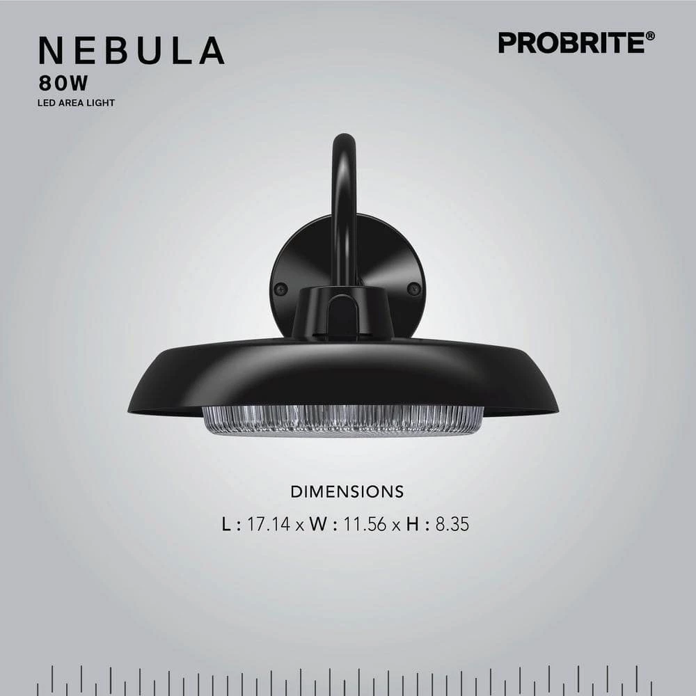 80-Watt Integrated LED Bronze Outdoor Barn Wall Sconce, 8000 Lumens, Barn Dusk to Dawn Light by PROBRITE 5 80-Watt Integrated LED Bronze Outdoor Barn Wall Sconce, 8000 Lumens, Barn Dusk to Dawn Light by PROBRITE - Image 5