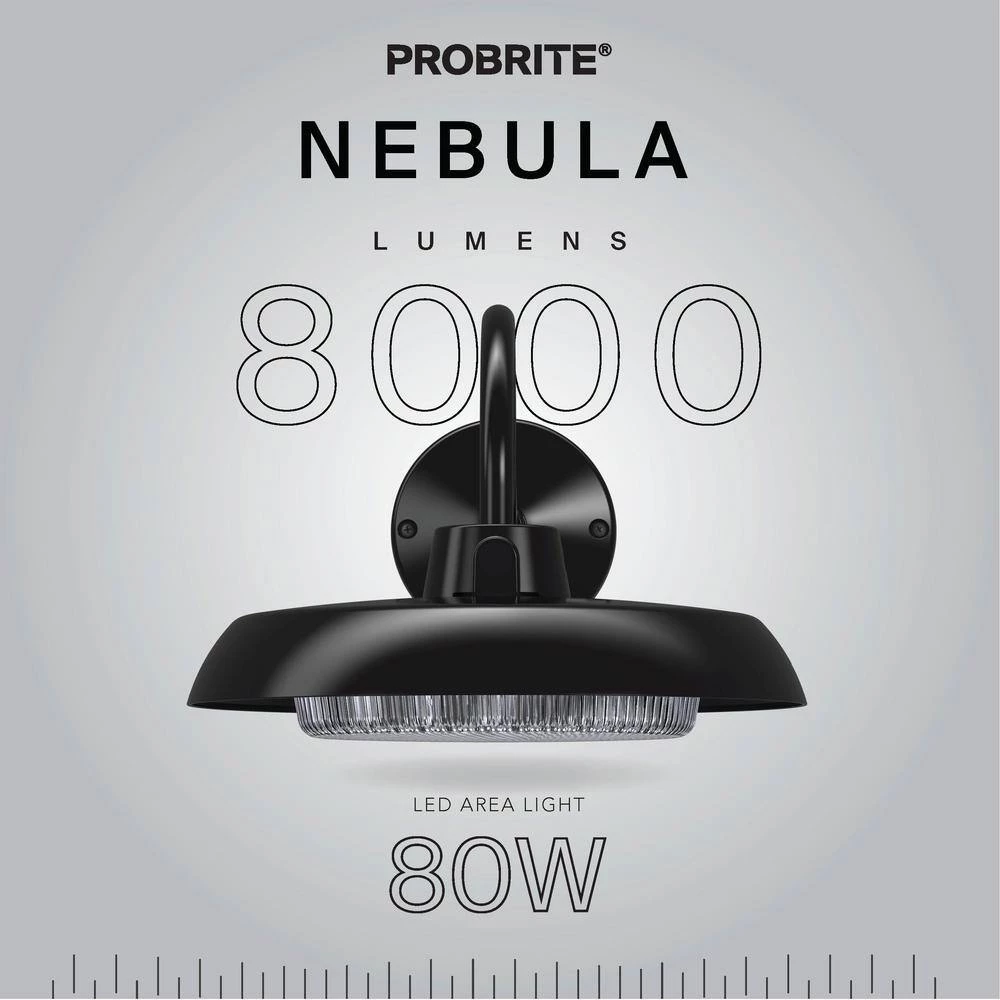 80-Watt Integrated LED Bronze Outdoor Barn Wall Sconce, 8000 Lumens, Barn Dusk to Dawn Light by PROBRITE 2 80-Watt Integrated LED Bronze Outdoor Barn Wall Sconce, 8000 Lumens, Barn Dusk to Dawn Light by PROBRITE - Image 2