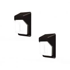 Powerwall 100-Watt Equivalent Integrated LED Bronze Outdoor Wall Pack, 1500 Lumens, Commercial Over Door Light (2-Pack) by PROBRITE