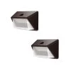 Powerwall 450-Watt Equivalent Integrated LED Bronze Outdoor Wall Pack, 6500 Lumens, Commercial Refractor Light (2-Pack) by PROBRITE