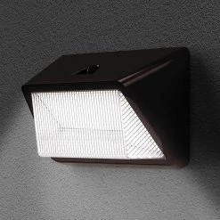 50-Watt Integrated LED Bronze Outdoor Commercial Refractor Wall Pack Light, 6500 Lumens by PROBRITE -KOHLER Sale Store bronze probrite wall pack lights prwx50 h pc 4k bz 44 1000