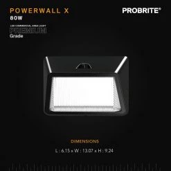 Powerwall 650-Watt Equivalent Integrated LED Bronze Outdoor Wall Pack, 6500 Lumens, Commercial Refractor Light (2-Pack) by PROBRITE 12 Powerwall 650-Watt Equivalent Integrated LED Bronze Outdoor Wall Pack, 6500 Lumens, Commercial Refractor Light (2-Pack) by PROBRITE -KOHLER Sale Store bronze probrite wall pack lights prwx80 h pc 4k bz 2pk 66 1000