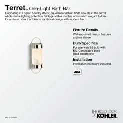Terret 1-Light Vibrant Brushed Bronze Wall Sconce by KOHLER 7 Terret 1-Light Vibrant Brushed Bronze Wall Sconce by KOHLER -KOHLER Sale Store brushed bronze kohler vanity lighting k 27751 sc01 bvl 4f 1000