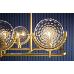 Arendela 8-Light Brushed Moderne Brass Chandelier with Glass Shades by KOHLER -KOHLER Sale Store brushed modern brass kohler chandeliers k 29382 ch08b 2gl 1f 1000