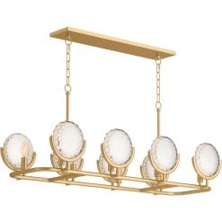 Arendela 8-Light Brushed Moderne Brass Chandelier with Glass Shades by KOHLER -KOHLER Sale Store brushed modern brass kohler chandeliers k 29382 ch08b 2gl c3 1000