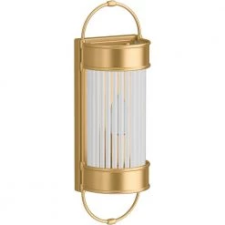 Terret 1-Light Brushed Moderne Brass Wall Sconce by KOHLER
