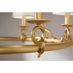 Terret 6-Light Brushed Moderne Brass Chandelier by KOHLER -KOHLER Sale Store brushed moderne brass kohler chandeliers 27749 ch06 2gl 4f 1000
