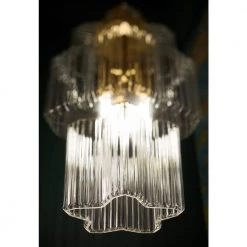 Occasion 3-Light Brushed Moderne Brass Shaded Pendant Light by KOHLER -KOHLER Sale Store brushed moderne brass kohler chandeliers 31781 pe03 2gl 44 1000