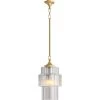 Occasion 3-Light Brushed Moderne Brass Shaded Pendant Light by KOHLER