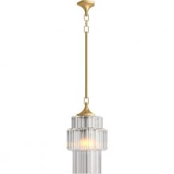 Occasion 3-Light Brushed Moderne Brass Shaded Pendant Light by KOHLER
