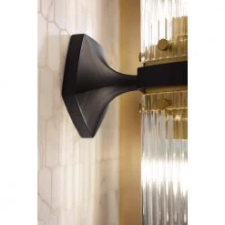 Occasion 2-Light Brushed Moderne Brass Wall Sconce by KOHLER -KOHLER Sale Store brushed moderne brass kohler vanity lighting 31776 sc02 2gl 4f 1000