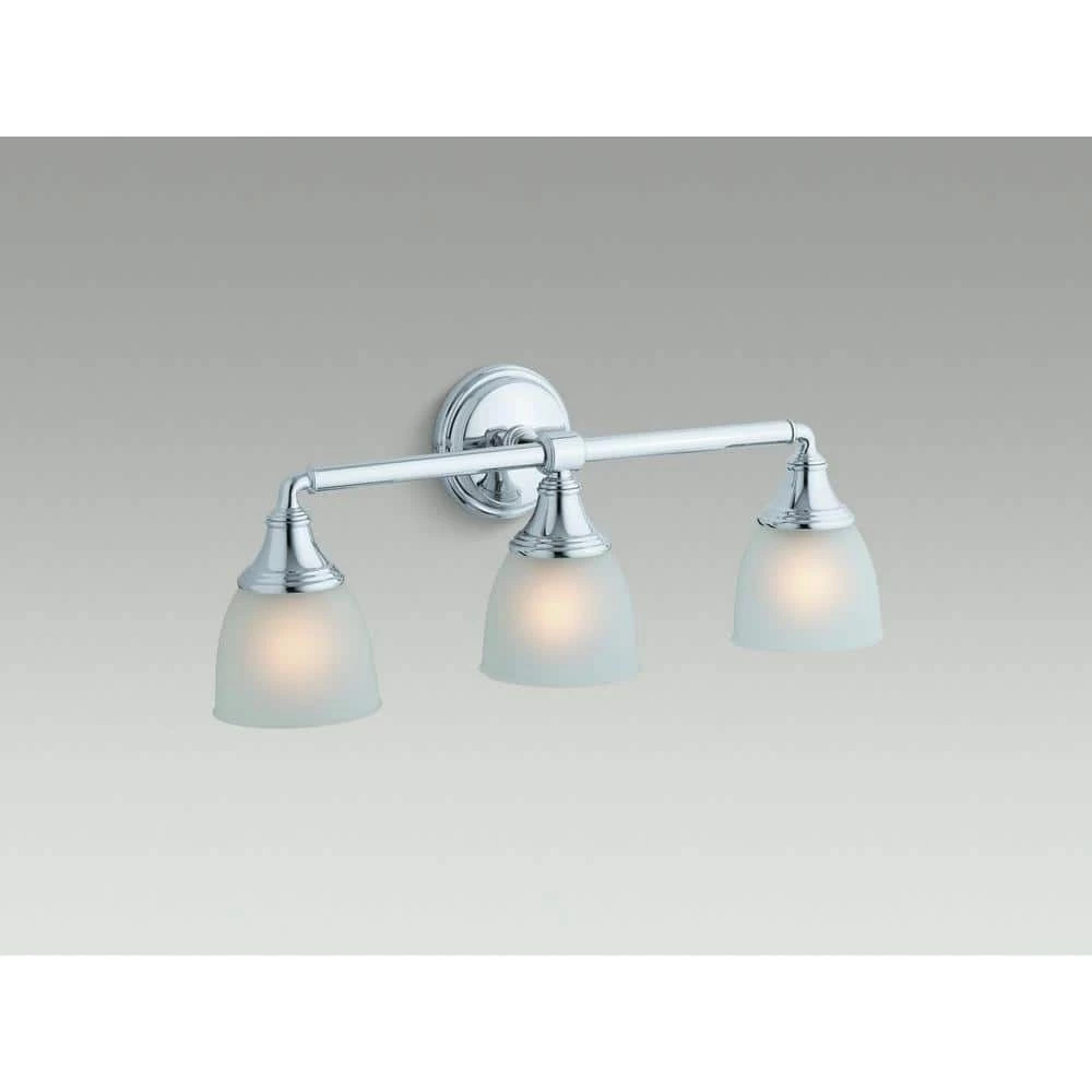 Devonshire 3 Light Brushed Nickel Indoor Bathroom Vanity Light Fixture, Position Facing Up or Down, UL Listed by KOHLER 5 Devonshire 3 Light Brushed Nickel Indoor Bathroom Vanity Light Fixture, Position Facing Up or Down, UL Listed by KOHLER - Image 5