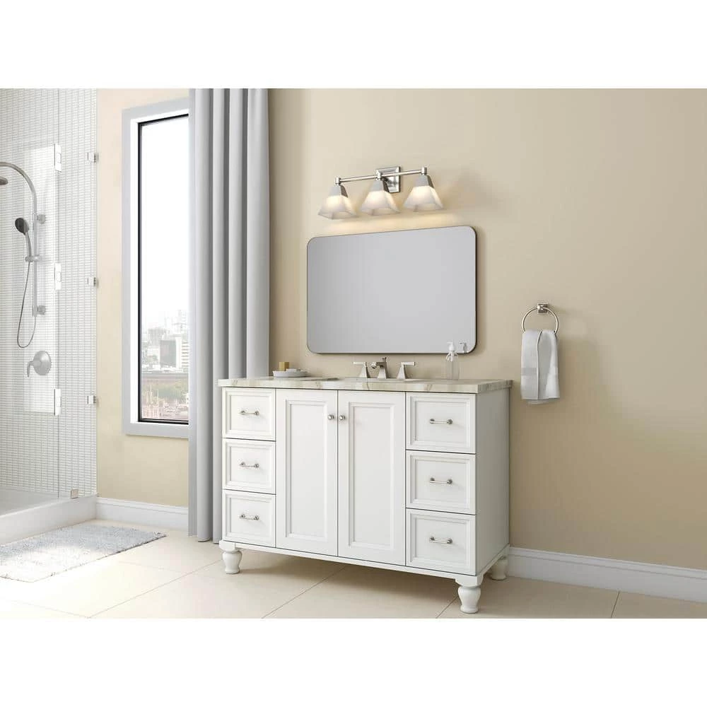 Memoirs 3-Light Brushed Nickel Wall Sconce by KOHLER 2 Memoirs 3-Light Brushed Nickel Wall Sconce by KOHLER - Image 2