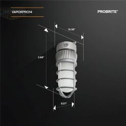125-Watt Equivalent Integrated Outdoor LED Area Light and Flood Light, 1900 Lumens Outdoor Security Lighting by PROBRITE -KOHLER Sale Store gray probrite outdoor flush mount lights vpr14 4k cm gr 40 1000