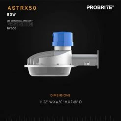 450-Watt Equivalent Integrated LED High-Performance Gray Dusk to Dawn Outdoor Area Light by PROBRITE 14 450-Watt Equivalent Integrated LED High-Performance Gray Dusk to Dawn Outdoor Area Light by PROBRITE -KOHLER Sale Store gray probrite parking lot lights astrx50 pc 4k gr 66 1000