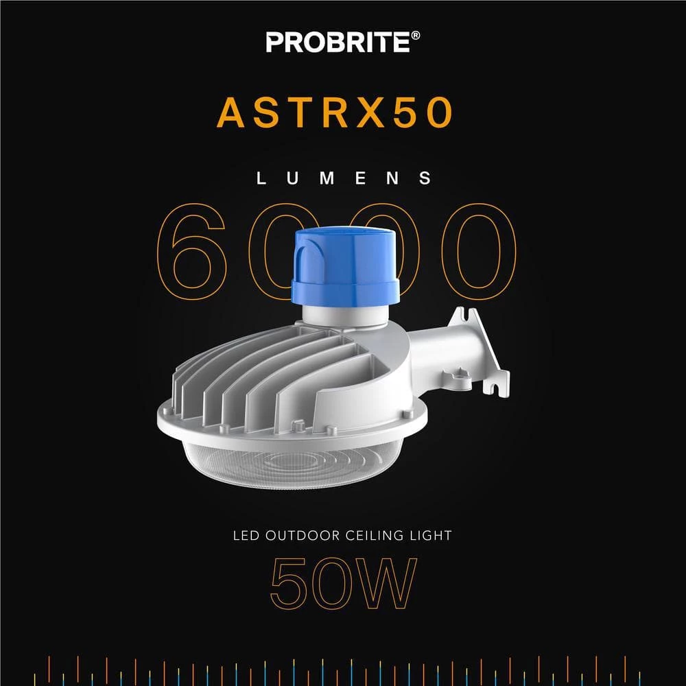 450-Watt Equivalent Integrated LED High-Performance Gray Dusk to Dawn Outdoor Area Light by PROBRITE 2 450-Watt Equivalent Integrated LED High-Performance Gray Dusk to Dawn Outdoor Area Light by PROBRITE - Image 2