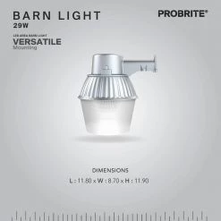 29-Watt 3300 Lumens High-Performance Standard LED Bulb Gray Dusk to Dawn Outdoor Area Light and Flood Light (2-Pack) by PROBRITE 13 29-Watt 3300 Lumens High-Performance Standard LED Bulb Gray Dusk to Dawn Outdoor Area Light and Flood Light (2-Pack) by PROBRITE -KOHLER Sale Store gray probrite parking lot lights led29 pc gr 2pk 66 1000