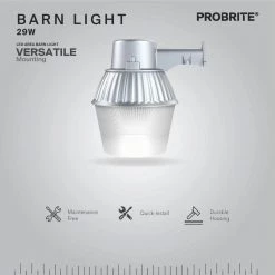 29-Watt 3300 Lumens High-Performance Standard LED Bulb Gray Dusk to Dawn Outdoor Area Light and Flood Light by PROBRITE 13 29-Watt 3300 Lumens High-Performance Standard LED Bulb Gray Dusk to Dawn Outdoor Area Light and Flood Light by PROBRITE -KOHLER Sale Store gray probrite parking lot lights led29 pc gr 40 1000