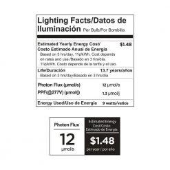 Viribright 9-Watt E26 Medium Base A19 Non-Dim Indoor and Greenhouse Full Spectrum LED Grow Bulb 11 Umols 1-Bulb -KOHLER Sale Store green viribright grow light bulbs 290101 4f 1000