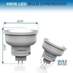 35-Watt Equivalent (2,700K) MR16 Non-Dimmable GU5.3 Base Halogen Replacement LED Light Bulb Warm White (6-Pack) by Viribright -KOHLER Sale Store grey viribright led light bulbs 752147 6mc fa 1000