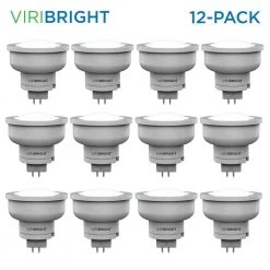 35-Watt Equivalent (4,000K) MR16 Non-Dimmable GU5.3 Base Halogen Replacement LED Light Bulb Cool White (12-Pack) by Viribright