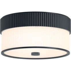 Tresdoux 16 in. 3-Light Gunmetal Flush Mount by KOHLER