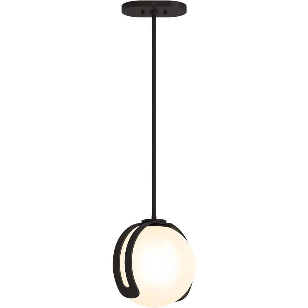Kraga 1-Light Matte Black Shaded Pendant Light by KOHLER 1 Kraga 1-Light Matte Black Shaded Pendant Light by KOHLER
