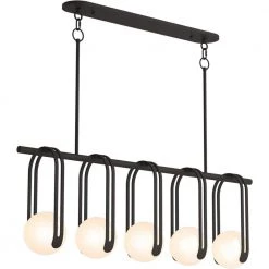 Kraga 5-Light Matte Black Chandelier by KOHLER