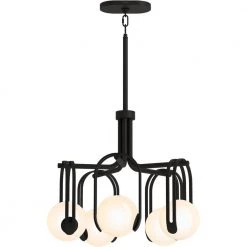 Kraga 5-Light Matte Black Chandelier by KOHLER