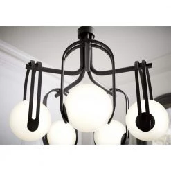 Kraga 5-Light Matte Black Chandelier by KOHLER -KOHLER Sale Store matte black kohler chandeliers 32382 ch05 bll fa 1000