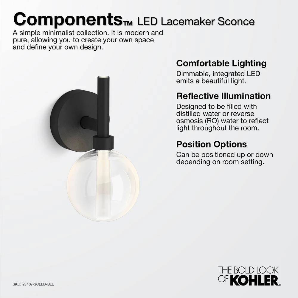 Components Matte Black LED Sconce by KOHLER 13 Components Matte Black LED Sconce by KOHLER - Image 13